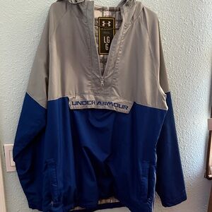 Under Armour Blue and Gray Half-Zip Jacket